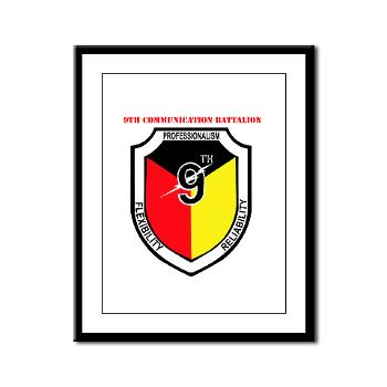 9CB - M01 - 02 - 9th Communication Battalion with Text - Framed Panel Print - Click Image to Close